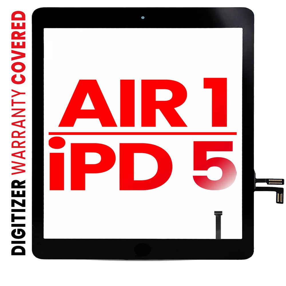 Best Shopper - Replacement Digitizer Compatible for iPad Air 1 / iPad 5 (2017) (Home Button Pre-Installed Compatible for iPad Air 1) (Aftermarket Pro: XO7) (Black)
