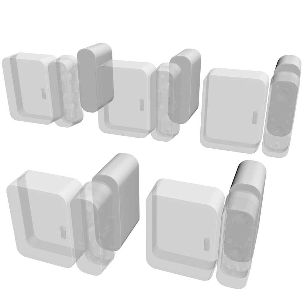 Magnet Riser Compatible with SimpliSafe | Alarm Contact Spacer with 3M Adhesive | Alarm Riser - Sensor/Magnet Not Included (5 Pack - 1 inch)