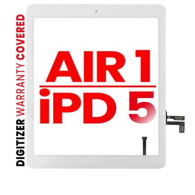 Best Shopper - Replacement Digitizer Compatible for iPad Air 1 / iPad 5 (2017) (Home Button Pre-Installed Compatible for iPad Air 1) (Aftermarket Pro: XO7) (White)