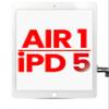 Best Shopper - Replacement Digitizer Compatible for iPad Air 1 / iPad 5 (2017) (No Home Button Installed) (Aftermarket Plus) (White) view 1