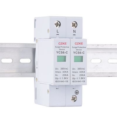 ONECM YCS6-C AC SPD 2P House Surge Protector Protection Protective Low-Voltage Arrester Device 20KA-40KA 385V