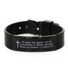 Brazaletes con frases de la Biblia - El que no AMA, no ha conocido a Dios; porque Dios ES Amor - 1 Juan 4:8 - pulsera con cierre deslizante - Pulsera de Malla view 1