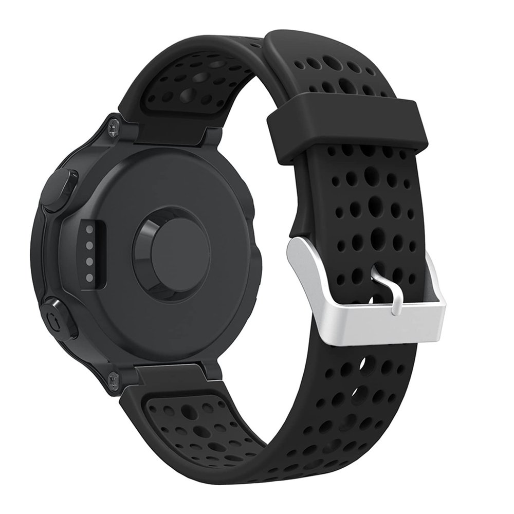 MURVE Soft Silicone Watch Strap Replacement Wrist Watch Band For Garmin Forerunner 220/230/235/620/630 Watchband With Tools (Color : Preto)
