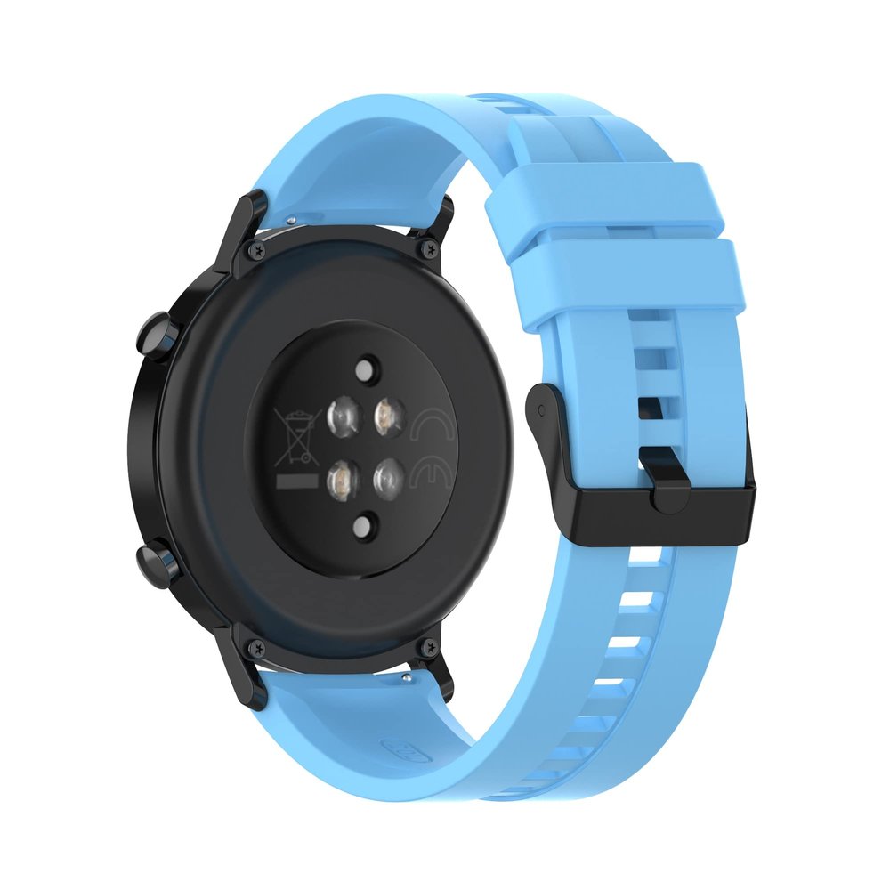 AEHON 22 20mm Soft Silicone Strap For 20mm 22mm Universal Replacement Band Watchband (Color : Sky blue 1, Size : 22mm Universal)