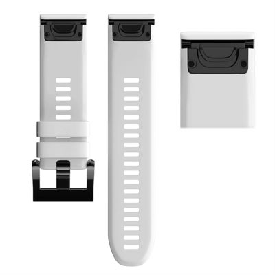 AEHON 26 22MM Silicone Quick Release Watchband Strap for Garmin Fenix 7 7X 6X 5X 3 3HR Watch Easyfit Wrist Band Strap (Color : White, Size : Forerunner 935 945)