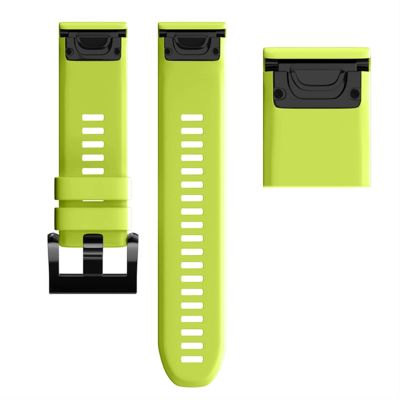AEHON 26 22MM Silicone Quick Release Watchband Strap for Garmin Fenix 7 7X 6X 5X 3 3HR Watch Easyfit Wrist Band Strap (Color : Green, Size : Forerunner 935 945)
