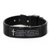 Brazaletes con frases de la Biblia - El Amor ES paciente, ES bondadoso. El Amor no ES envidioso ni jactancioso ni orgulloso - 1 Corintios 13:4 - pulsera con cierre deslizante - Pulsera de Malla view 1