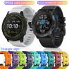 AEHON 20 22 26mm Watchband For Garmin Fenix 6X 6 Pro 5 5XPlus 3HR Descent Mk1 MK2 Enduro Silicone Band Quick Release Easyfit Wrist Strap (Color : Preto, Size : Black Black Clasp) view 2