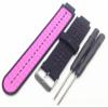 AEHON Soft Silicone Watch Strap Replacement Wrist Watch Band For Garmin Forerunner 220/230/235/620/630 Watchband With Tools (Color : Black pink) view 1