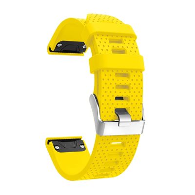 AEHON Replacement Soft Silicone Quick Release Watchband Strap For Garmin Fenix 7S 5S GPS Watch (Color : Yellow, Size : Fenix 7S)