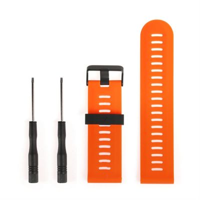 AEHON Replacement Soft Silicone Watchbands Strap for Garmin Fenix 3 / Fenix 3 HR GPS Watch With Tools Watch Accessories (Color : Orange)