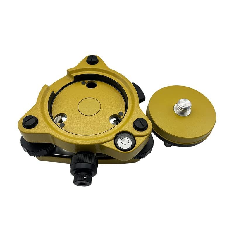 BBDOT Yellow Tribrach with Optical Plummet GPS Tribrach Adapter Carrier for Total Station GPS GNSS RTK + 5/8" x11 Mount Rotate Screw