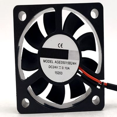 AGE05015B24H DC 24V 0.10A 2.4W 50x50x15mm 2-Wire Cooling Fan