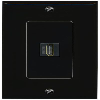 RiteAV HDMI Wall Plate 1 Port - 1 Gang [Black/Black]