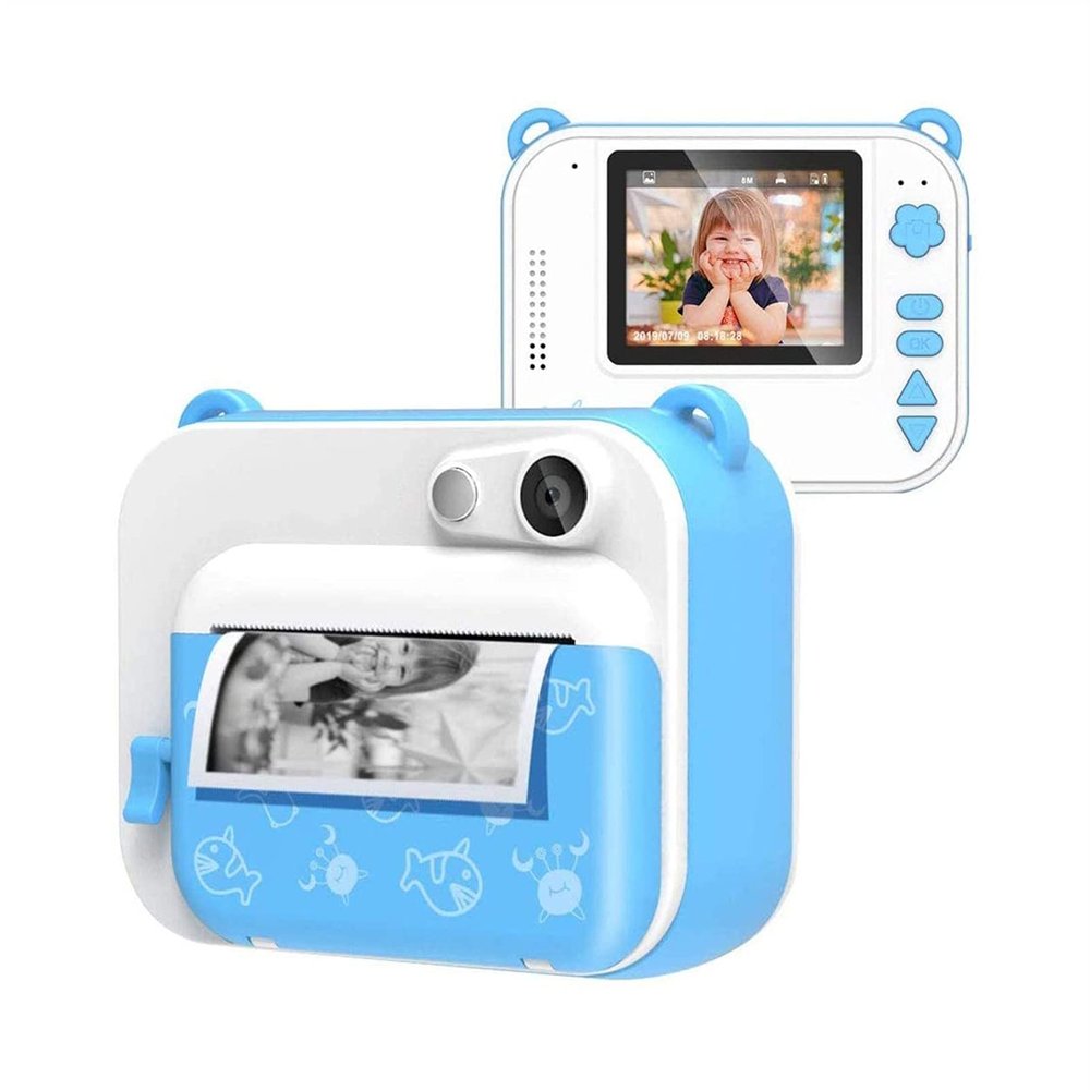 GIENEX Kids Camera Instant Print Camcorder Kids Digital Video Camera 8M Toddler Birthday Gift Boys Toys Age 3 4 5 6 7 8 9 10 11 12 Year Old Magic Fun Children Camera with Print Paper