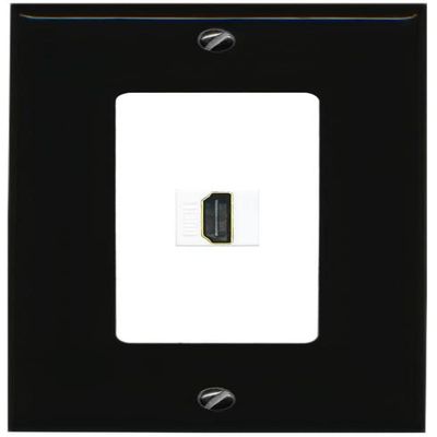 RiteAV HDMI Wall Plate 1 Port - 1 Gang [Black/White]