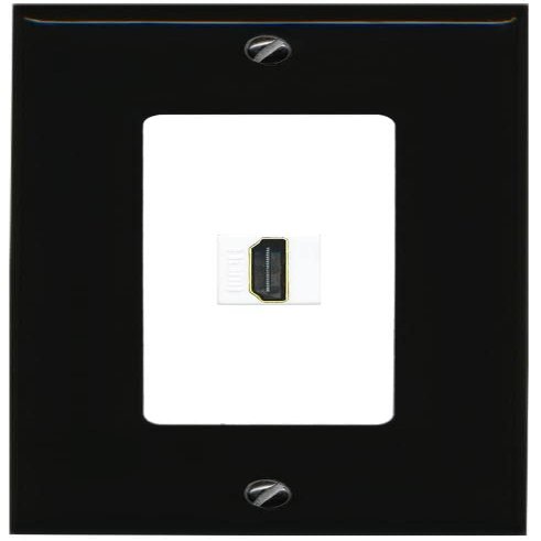 RiteAV HDMI Wall Plate 1 Port - 1 Gang [Black/White]
