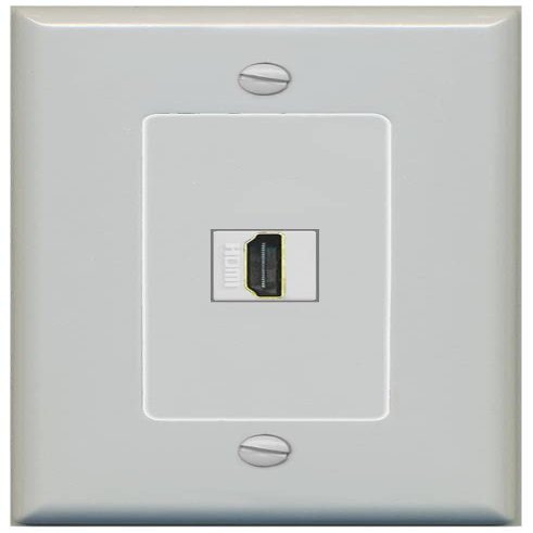 RiteAV HDMI Wall Plate 1 Port - 1 Gang [Gray/Gray]