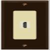 RiteAV HDMI Wall Plate 1 Port - 1 Gang [Brown/Ivory] view 1