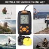 Handheld Sonar, LCD Display Portable Fish Depth Finder 45 Degree Sensor Beam 5 Level Sensitivity Adjustment for Boat Ice Fishing for view 4