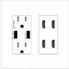 RiteAV 4 Port HDMI Wall Plate - USB Outlet [Screwless White] view 1