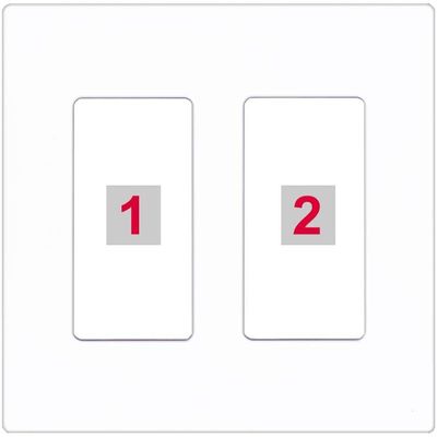 RiteAV Custom Wall Plate 2 Port, 2 Gang, Screwless White, Choose HDMI Coax 3.5mm Banana Cat5/6 Phone RCA Speaker Toslink USB