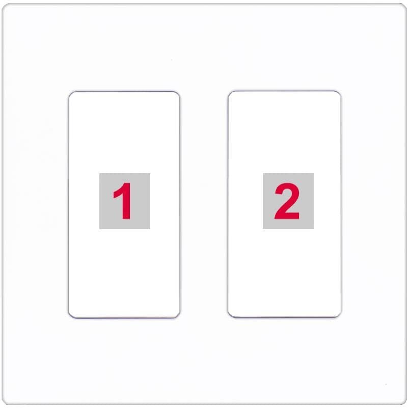RiteAV Custom Wall Plate 2 Port, 2 Gang, Screwless White, Choose HDMI Coax 3.5mm Banana Cat5/6 Phone RCA Speaker Toslink USB