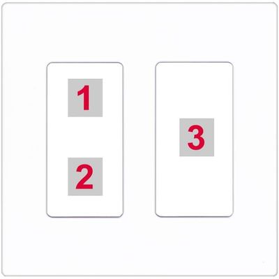 RiteAV Custom Wall Plate 3 Port, 2 Gang, Screwless White, Choose HDMI Coax 3.5mm Banana Cat5/6 Phone RCA Speaker Toslink USB