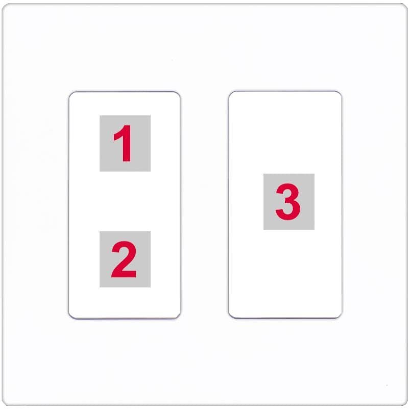 RiteAV Custom Wall Plate 3 Port, 2 Gang, Screwless White, Choose HDMI Coax 3.5mm Banana Cat5/6 Phone RCA Speaker Toslink USB