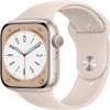 Apple Watch Series 8 [GPS, 45mm] - Starlight Aluminum Case with Starlight Sport Band, M/L (Renewed) view 1