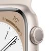 Apple Watch Series 8 [GPS, 45mm] - Starlight Aluminum Case with Starlight Sport Band, M/L (Renewed) view 3
