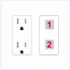 RiteAV Custom Wall Plate 2 Port, Tamper-Resistant, Screwless White, Choose HDMI Coax 3.5mm Banana Cat5/6 Phone RCA Speaker Toslink USB view 1