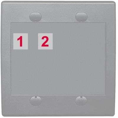 RiteAV Custom Wall Plate 2 Port, Flat 2 Gang, Gray/Gray, Choose HDMI Coax 3.5mm Banana Cat5/6 Phone RCA Speaker Toslink USB