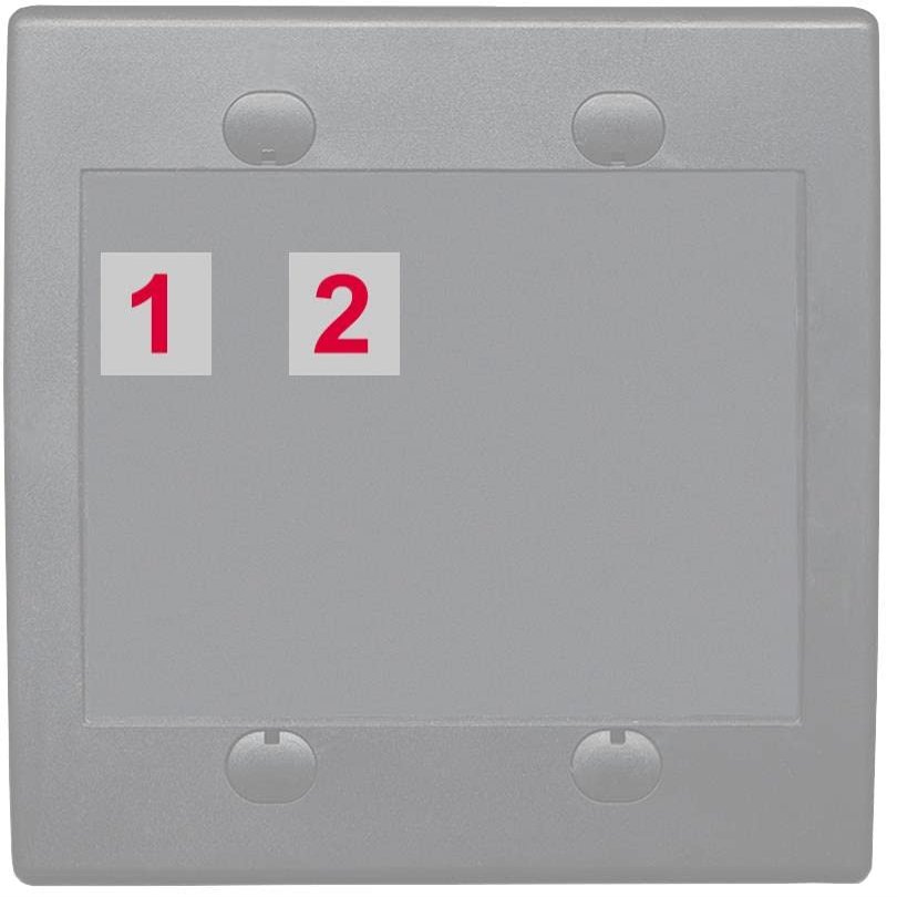 RiteAV Custom Wall Plate 2 Port, Flat 2 Gang, Gray/Gray, Choose HDMI Coax 3.5mm Banana Cat5/6 Phone RCA Speaker Toslink USB