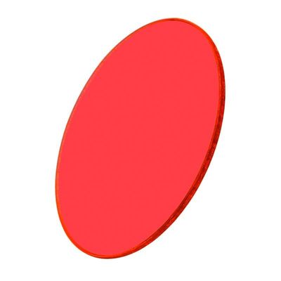 1 PCS 35mm Microscope Filter, Green Blue Yellow White Red Transparent Frosted Optical Glass for Biological Microscope Accessories (Color : Red)