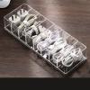 HERCHR Electronic Organizer Travel Case, 8 Sections Cable Management Box Clear Acrylic Electronics Organizer Case Cable Box Acrylic Drawer Charger