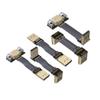 ADT-Link DisplayPort to DisplayPort Cable 90 Degree Up/Down Angled Connector Adapter Cord FPC FPV Flat DP Cable (50cm, P1A-P2B(Male-Male)) view 1