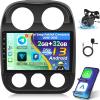 2+32G 10.1 inch Android Car Stereo for Jeep Patriot Compass 2010-2016 with Wireless Carplay and Android Auto Touch Screen DSP Audio GPS WiFi Mirror Link + AHD Backup Camera and Mic view 1