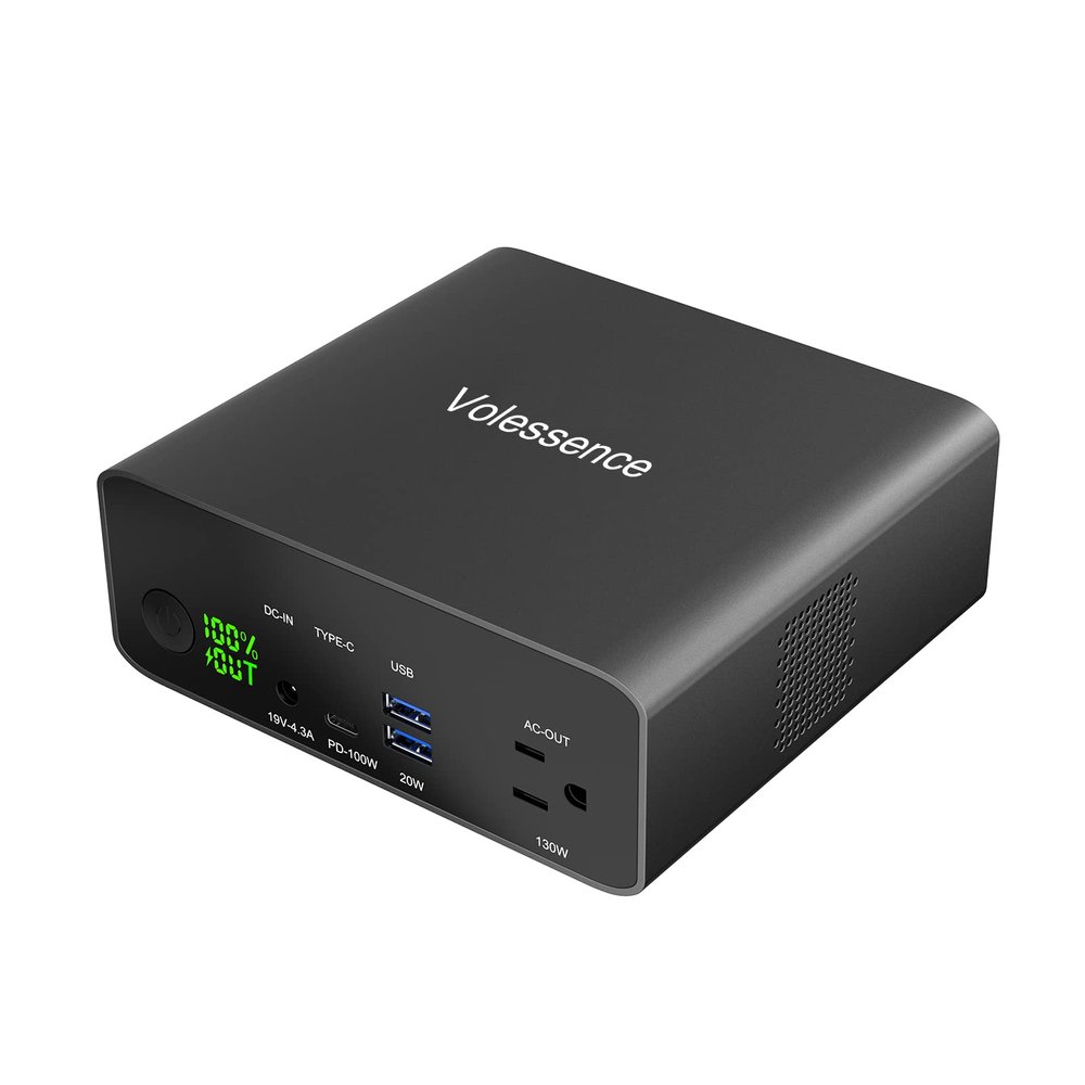 Volessence 40000mah Portable Laptop Power Bank AC Outlet 130W TSA