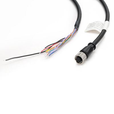 ZBLZGP M12 A-Coded 12 Pin Male to Female Aviation Sensor Shielded Signal Cable for Cognex Camera Industrial Ethernet I/O Extension RS-232 Cable (Straight 12Pin Female, 15M/49.4FT)