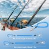 6 Pack Fishing Lanyard Steel Wire Coiled Lanyard Tool Lanyards for Hand Tools Kayak Retractable Tool Leash Fishing Rod Safety Lanyards Gear with Alloy Clips for Pliers Boating(Red, Green, Blue) view 2
