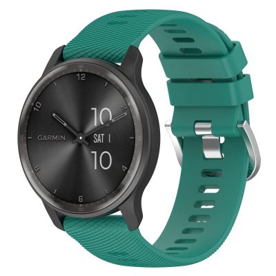 20mm Bands Fit for Garmin VivoMove Trend, Quick Release Silicone Replacement Watch Bands Straps Wristbands Fit for Garmin Forerunner 645/245 Music/Venu SQ 2/Vivoactive 3/Forerunner 55 (Black)