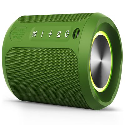 EDUPLINK Bluetooth Speaker IPX7 Waterproof Wireless Speaker with Bass 20H Playtime TWS Stereo Pairing Portable Outdoor Speakers for Beach Camping Travel Gifts for Men Women Girls Boys Teens Green
