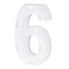 Restaurantware Illumify 7.1 x 1.2 x 8.7 Inch Light Up Number 1 Durable Marquee LED Light - Number 6 Touchproof White Plastic Party Light Keyhole Slot For Parties Weddings Or Special Events view 1