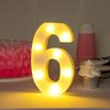 Restaurantware Illumify 7.1 x 1.2 x 8.7 Inch Light Up Number 1 Durable Marquee LED Light - Number 6 Touchproof White Plastic Party Light Keyhole Slot For Parties Weddings Or Special Events view 3