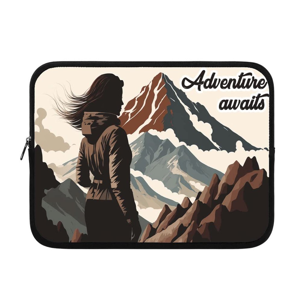 Adventure Awaits 10-13 Inch Tablet - Mountain Tablet Sleeve - Cool Carrying Case - 13 inches