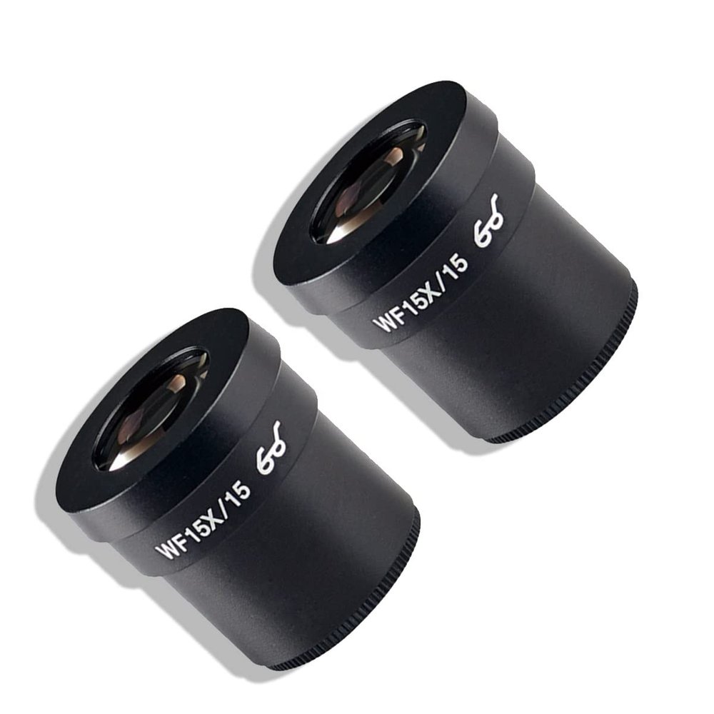 1pcs/2pcs WF15X Stereo Microscope 30mm Wide-Angle Eyepiece Large Field of View High Eye Point 15 Times (Color : 2PCS)