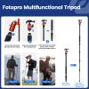 Fotopro 62" Carbon Fiber Travel Tripod, Lightweight Compact Camera Tripod with Ball Head, Detachable Monopod with Arca-Swiss Release Plate and Bag, Load up to 8KG/17.63lbs, Weighs only 2lb. Orange view 4