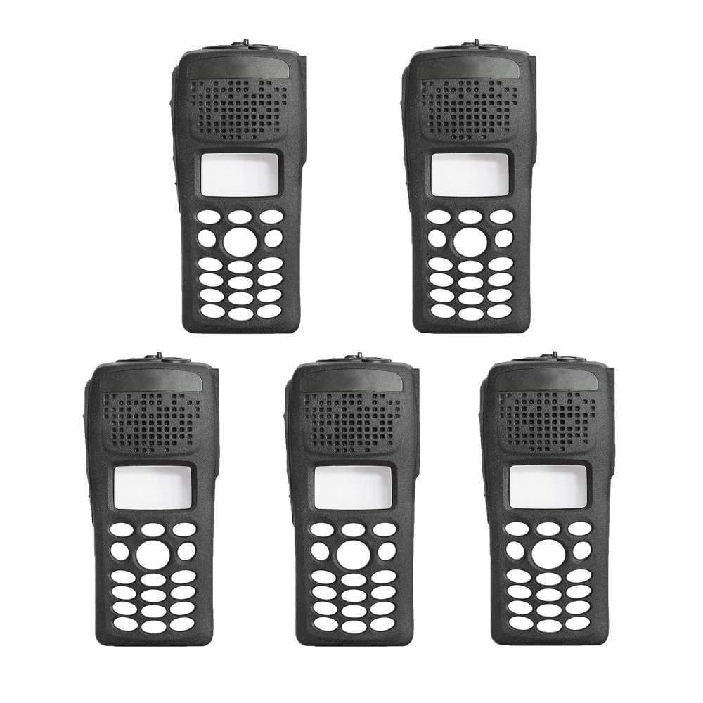 5Pack Black Full Keypad Replacement Repair Radio Housing Case Front Cover Compatible with XTS2500 Model 3 XTS2500III XTS2500 M3 XTS2250 Model 3 XTS2250 M3 XTS2250 III