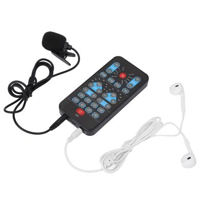 Mini Voice Changer, 8 Sound Effects Support Handheld Voice Changer Device, Multi Languages Beautification Streaming Live Sound Card, for Mobile Phone Computer
